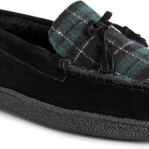 Brand New Muk Luks Leather Goods Men's Talan Slipper, Black, Size 12